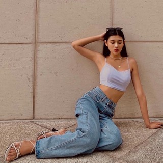 Quần jeans baggy rách đùi