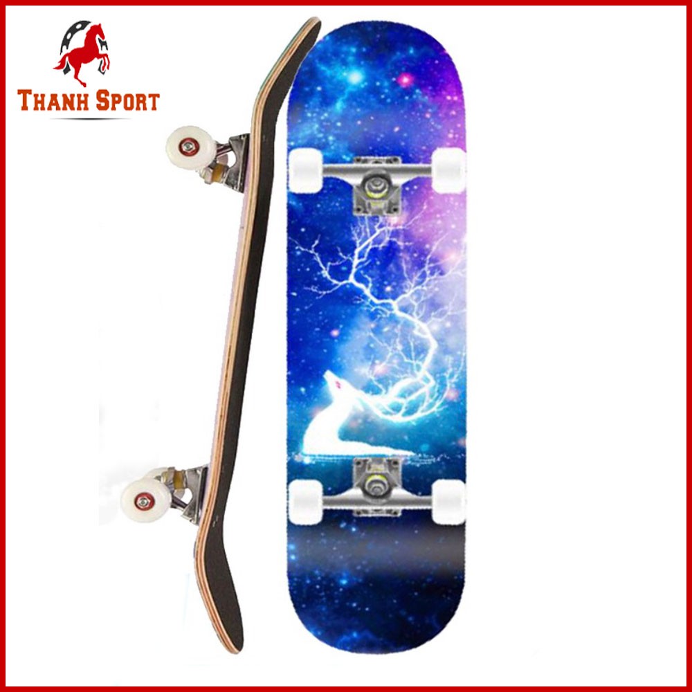 Ván Trượt Thể Thao Skateboard Mặt Nhám Cao Cấp Gỗ Phong Ép 7 Lớp Cơ Bản Và Chuyên Nghiệp