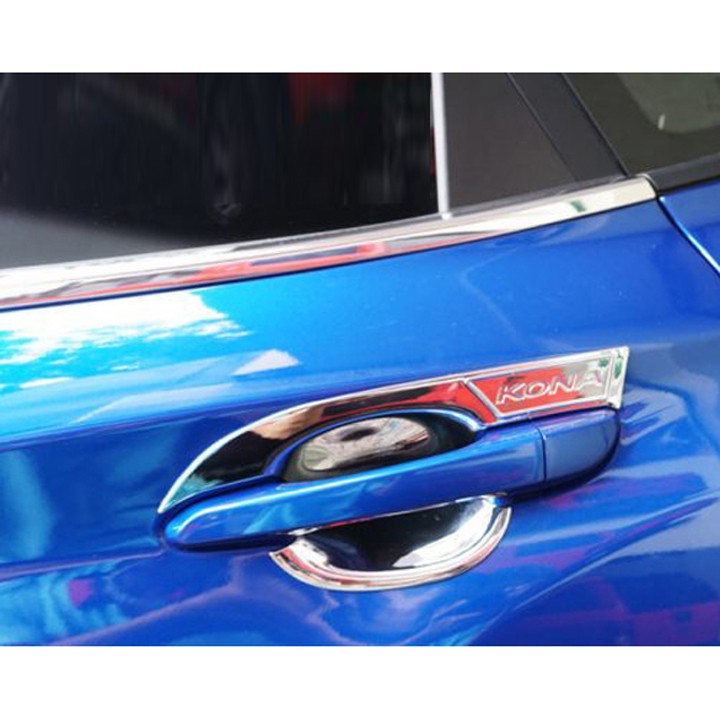 Bộ Ốp, Nẹp viền cong, chân kính Hyundai Kona( hàng chất )