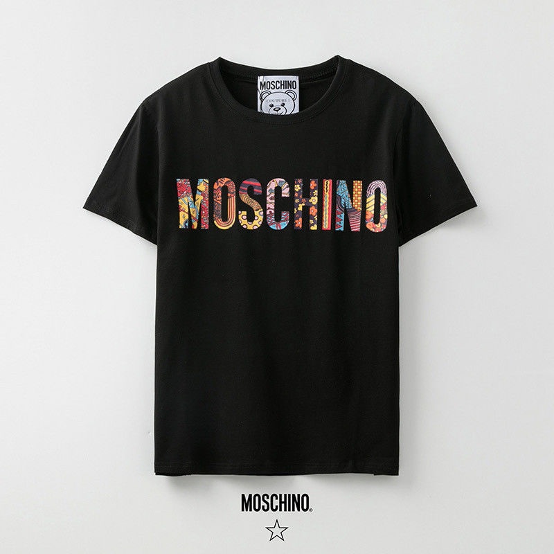 Áo Thun Cặp Ngắn Tay Dáng Rộng In Chữ Moschino Thời Trang Mùa Hè 2022SS