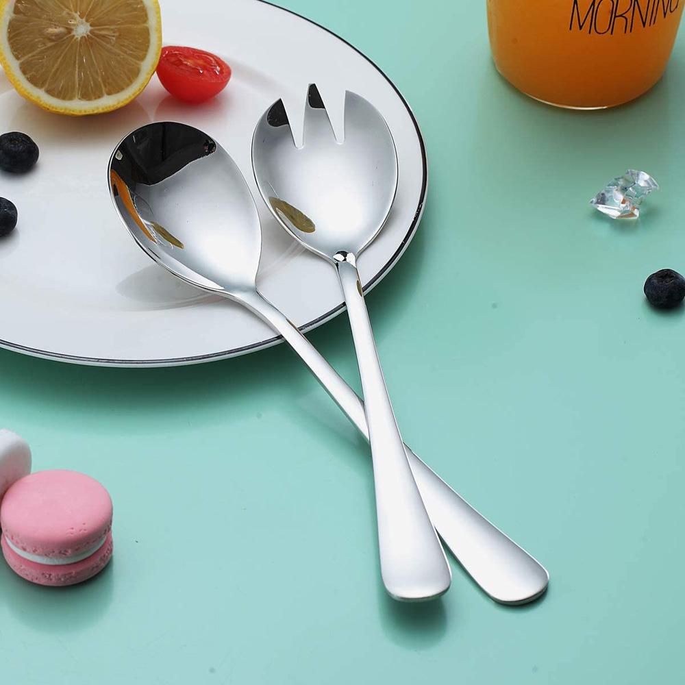 YIYU Bộ Muỗng / Nĩa Bằng Thép Không Gỉ Thiết Kế Độc Đáo Tiện Dụng