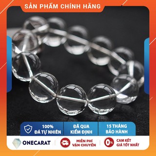 Vòng Tay Đá Thach Anh Trắng Bạch Kim Loại Cao Cấp - Onecarat
