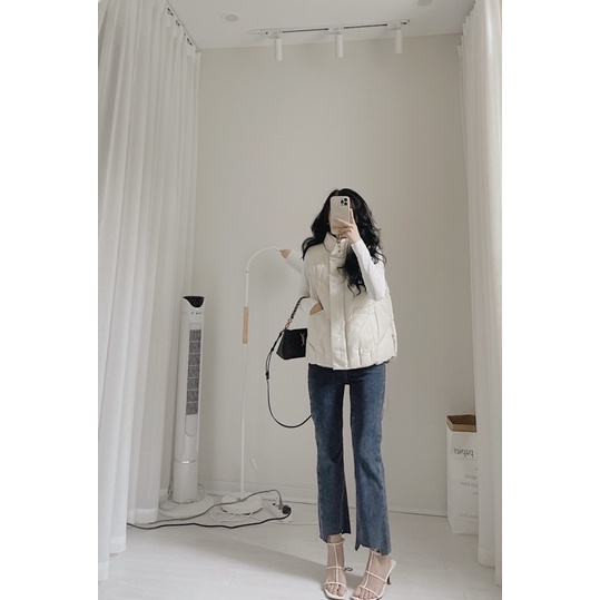 Áo phao gile khoá cạnh