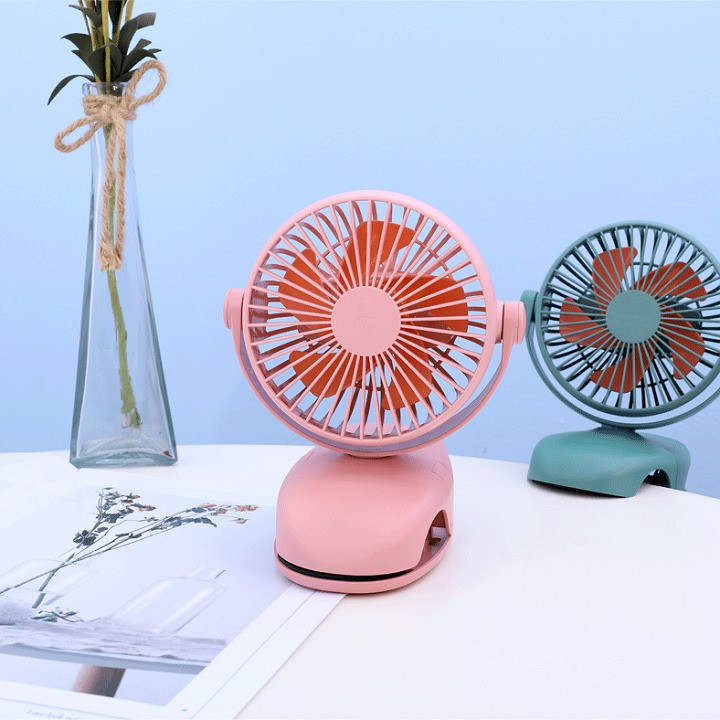 Quạt tích điện đế kẹp xoay 720 độ dành cho mọi lứa tuổi | BigBuy360 - bigbuy360.vn