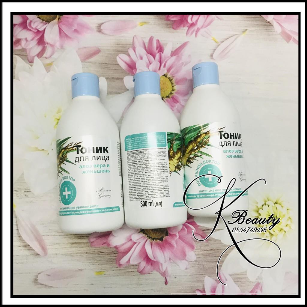 Nước cân bằng da Nước hoa hồng Lô Hội & Nhân Sâm Domashnij Doctor 300ml hàng nội địa nga | BigBuy360 - bigbuy360.vn