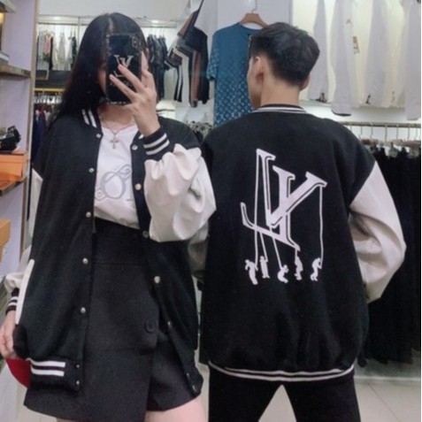 Áo Khoác , Áo Bomber Lv Tay Da Phối Đồ Hot Trend 2021