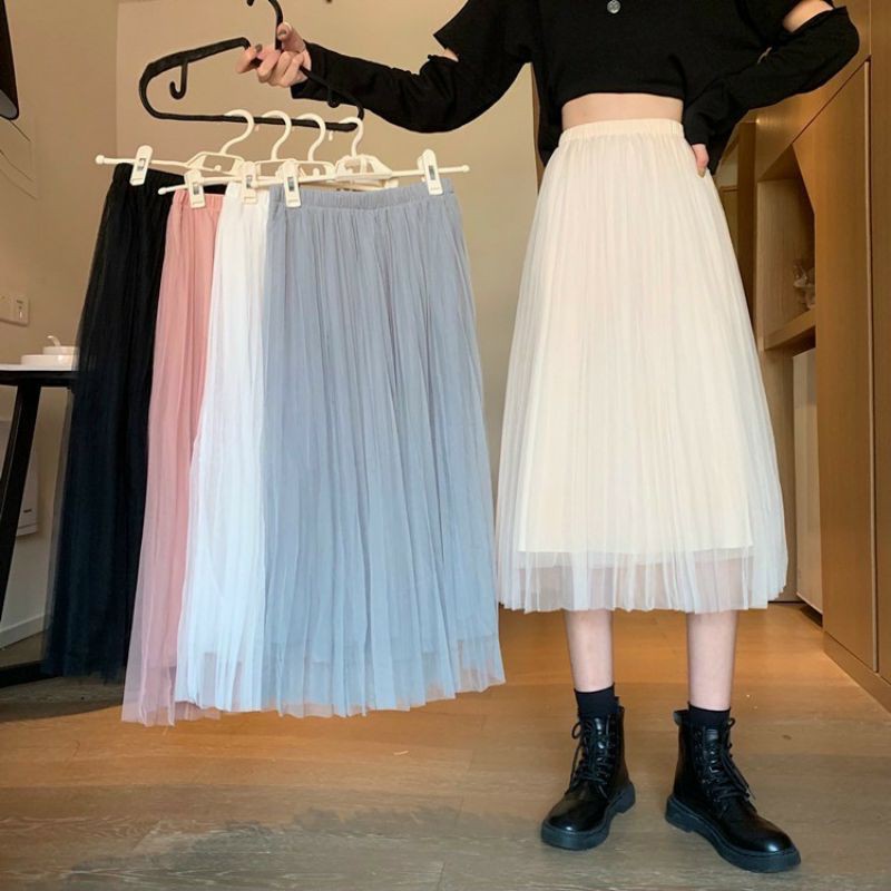 [Mã FAGREEN55 giảm 10% tối đa 30K đơn 99K] CHÂN VÁY LƯỚI CÔNG CHÚA DẬP LY