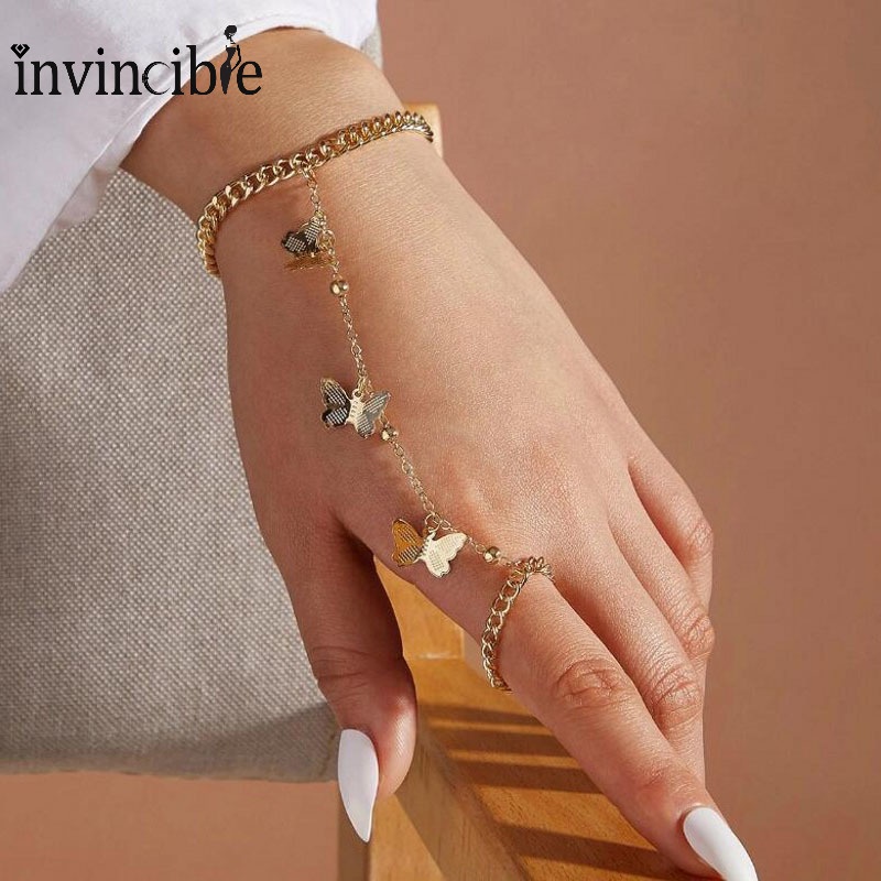 Vòng Tay/Nhẫn Hình Bướm Phong Cách Boho Cá Tính Dành Cho Nữ