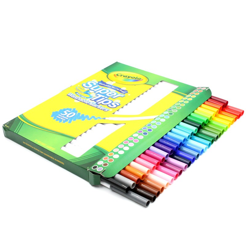 Hộp 50 Bút Lông Màu Super Tips Washable Markers - Crayola 585050