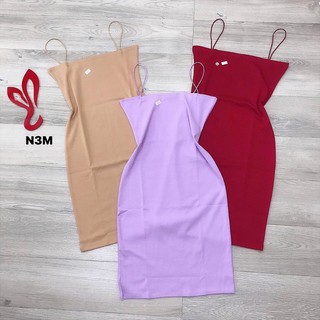 Đầm thun 2 dây ôm body phom ngắn