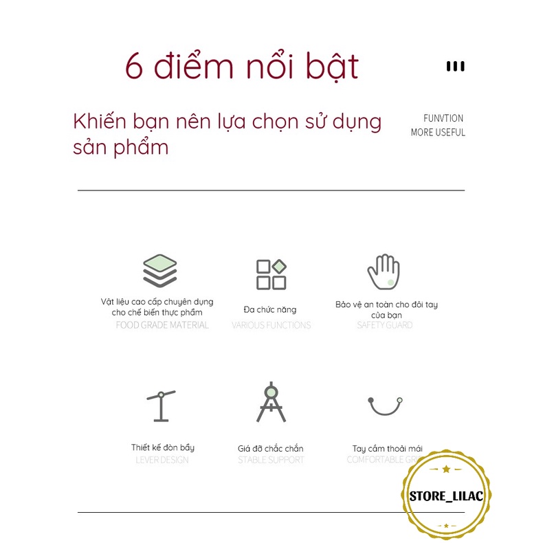 Dụng cụ bào sợi rau củ Cắt lát thịt nạo rau củ đa năng 5in1 dụng cụ cắt lát mẫu mới bảo vệ đôi tay của bạn