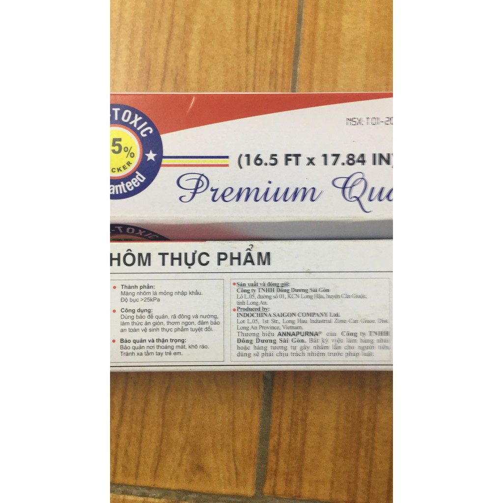 Màng nhôm thực phẩm , giấy bạc nướng thịt Annapurna