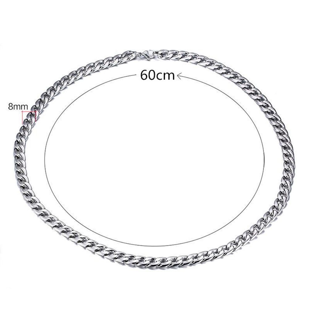 Vòng cổ Bằng Thép Titan Phong Cách Hip Hop Thời Trang Chuỗi cuba