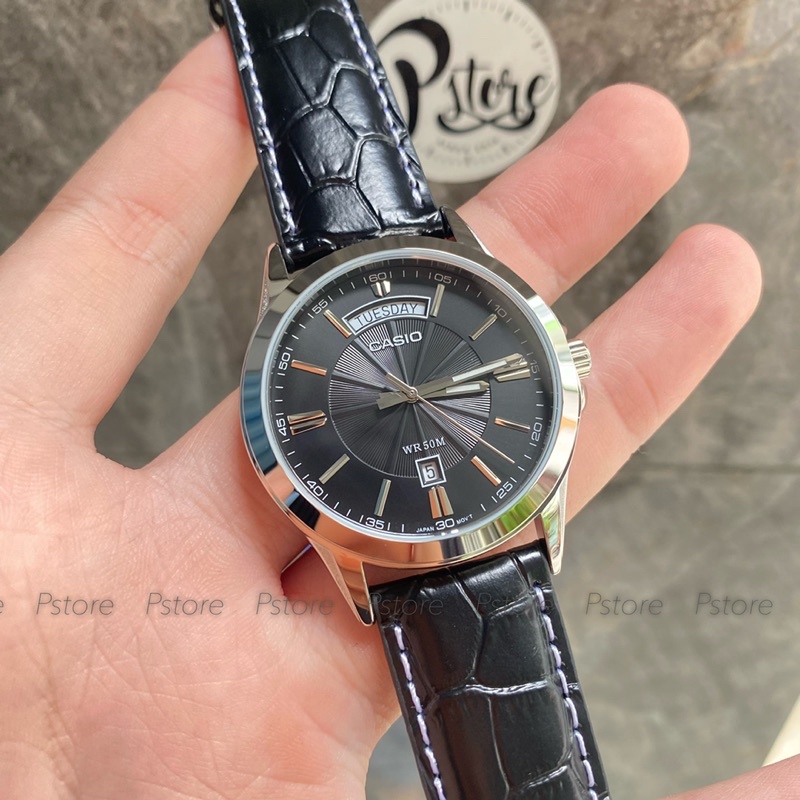 Đồng hồ nam Casio MTP-1381L-1 dây da đen