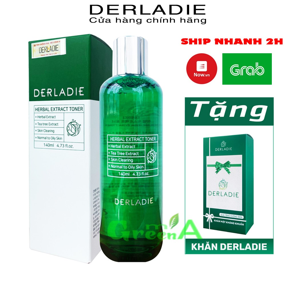 Toner Tràm Trà Derladie Nước Hoa Hồng Giảm Mụn Kiềm Dầu Derladie Herbal Extract Tee Tree Toner [NHẬP KHẨU CHÍNH HÃNG]