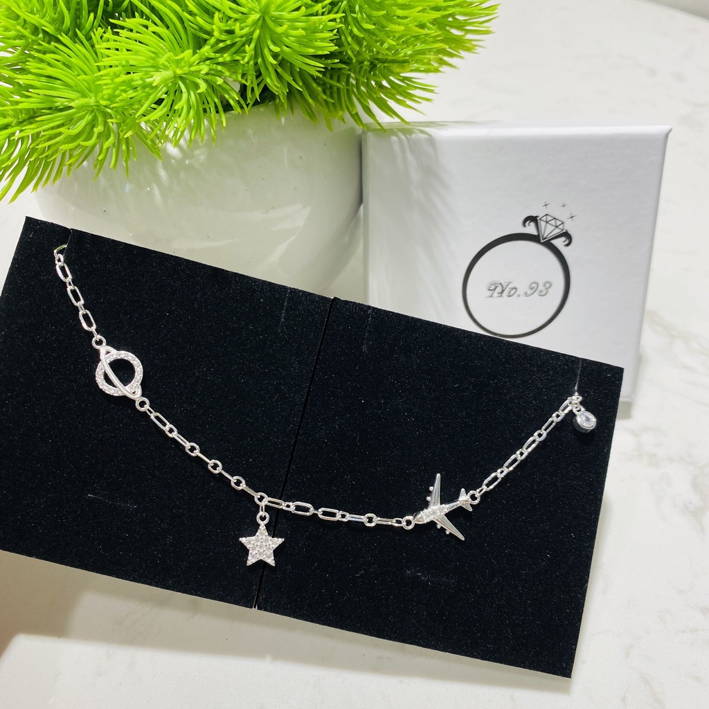 (BẠC CHUẨN)  LẮC TAY BẠC CHO NỮ ĐẸP TRANG SỨC CAO CẤP NO.93 VÒNG TAY BẠC ĐẸP