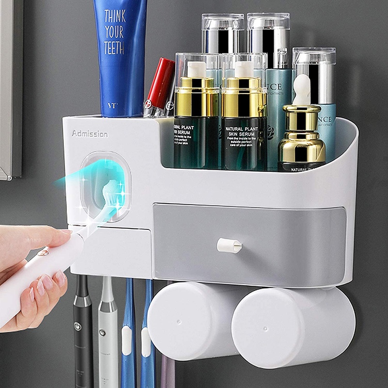 Dụng Cụ Lấy Kem Đánh Răng Tự Động Gắn Tường Tiện Dụng Cho Phòng Tắm