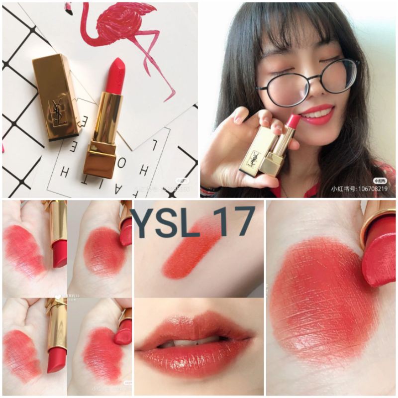 [17]Son YSL màu Rose Dahlia Cam Hồng