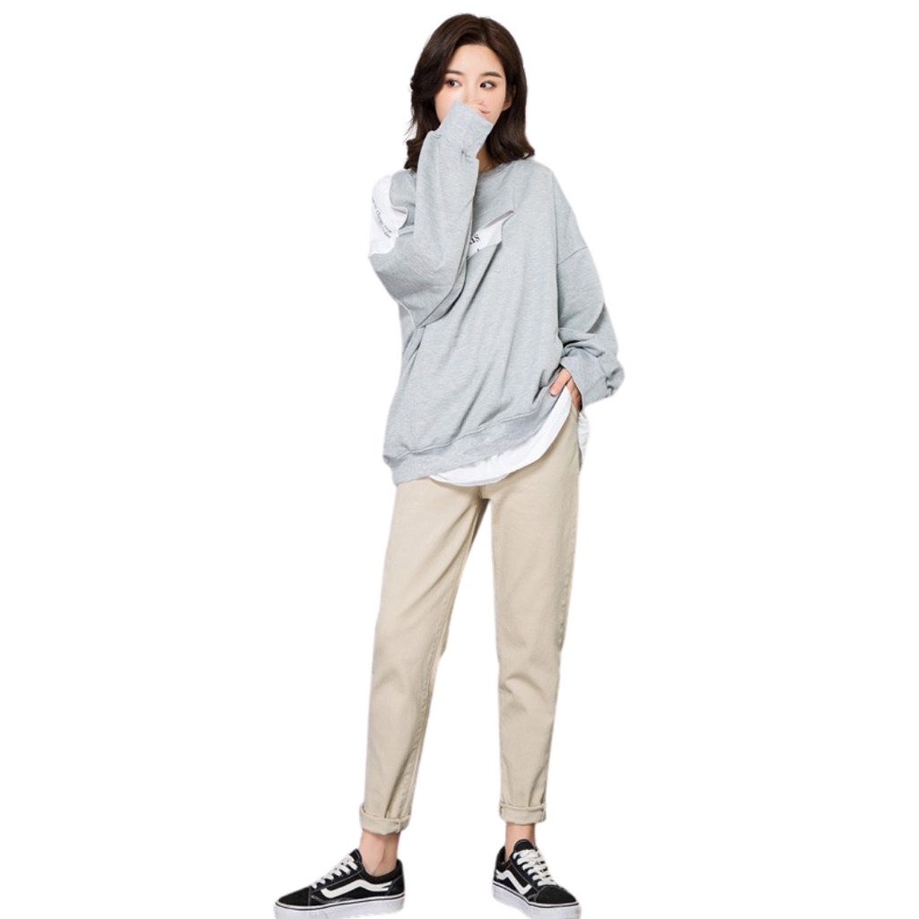 Quần tây baggy nam nữ unisex vải kaki TRƠN ống suông đen công sở đi học lưng cao ulzzang hàn quốc dây rút đẹp M01