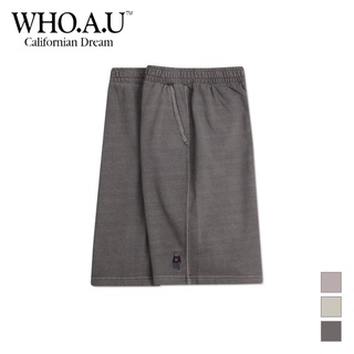Quần short WHOAU WHTMC2334U vải cotton ngắn thêu chữ thời trang
