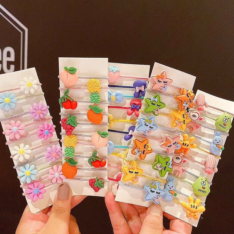 Set 10 dây chun buộc tóc cho bé siêu xinh