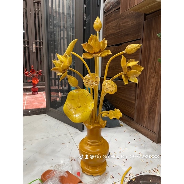 Hoa sen gỗ mít 11 cành cao 70cm đến 90cm do khách chọn