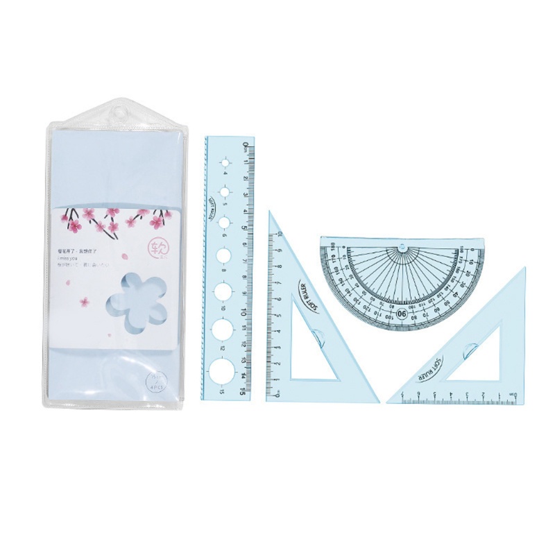 Bộ Thước Thẳng Và Thước Thẳng Bằng Nhựa Cứng Chắc Chắn Khi Hôn Nhau