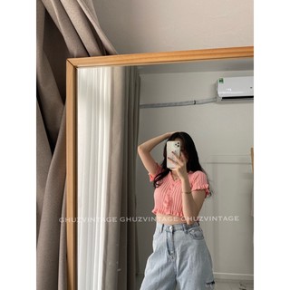 Áo croptop cổ bèo