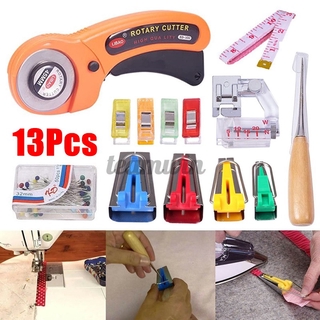 King 13pcs fabric bias tape maker kit sewing quilting awl pin binder foot tools set teamwin1