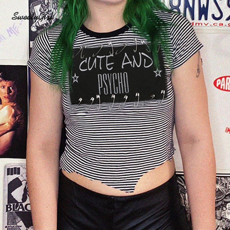 Áo Thun Tay Ngắn Cổ Tròn Họa Tiết Kẻ Sọc Thời Trang Dành Cho Nữ 2022