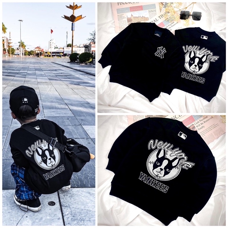 Áo hoodie bé trai NewYork (9-40kg) from rộng cá tính cao cấp