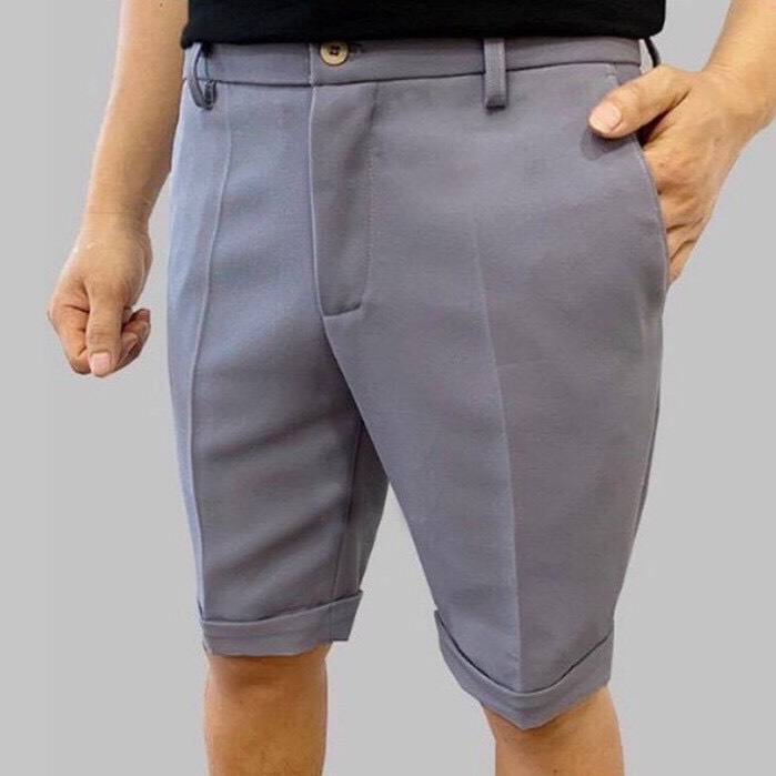 Quần short âu nam trơn dáng công sở, quần ngố tây âu nam vải chống nhăn chống xù