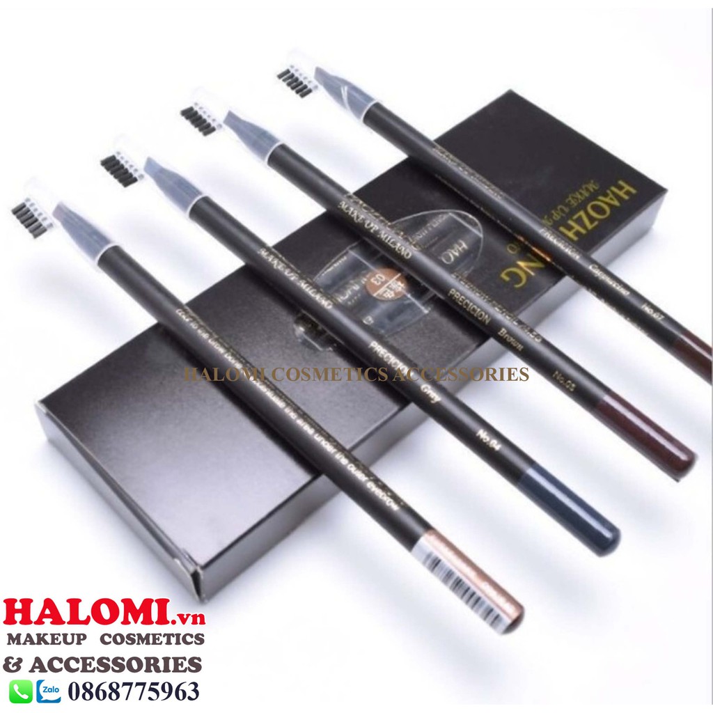 Chì xé kẻ mày Haozhuang cứng phẩy sợi Eyebrow Pencil sắc nét chuyên dùng cho Makeup trang điểm | BigBuy360 - bigbuy360.vn