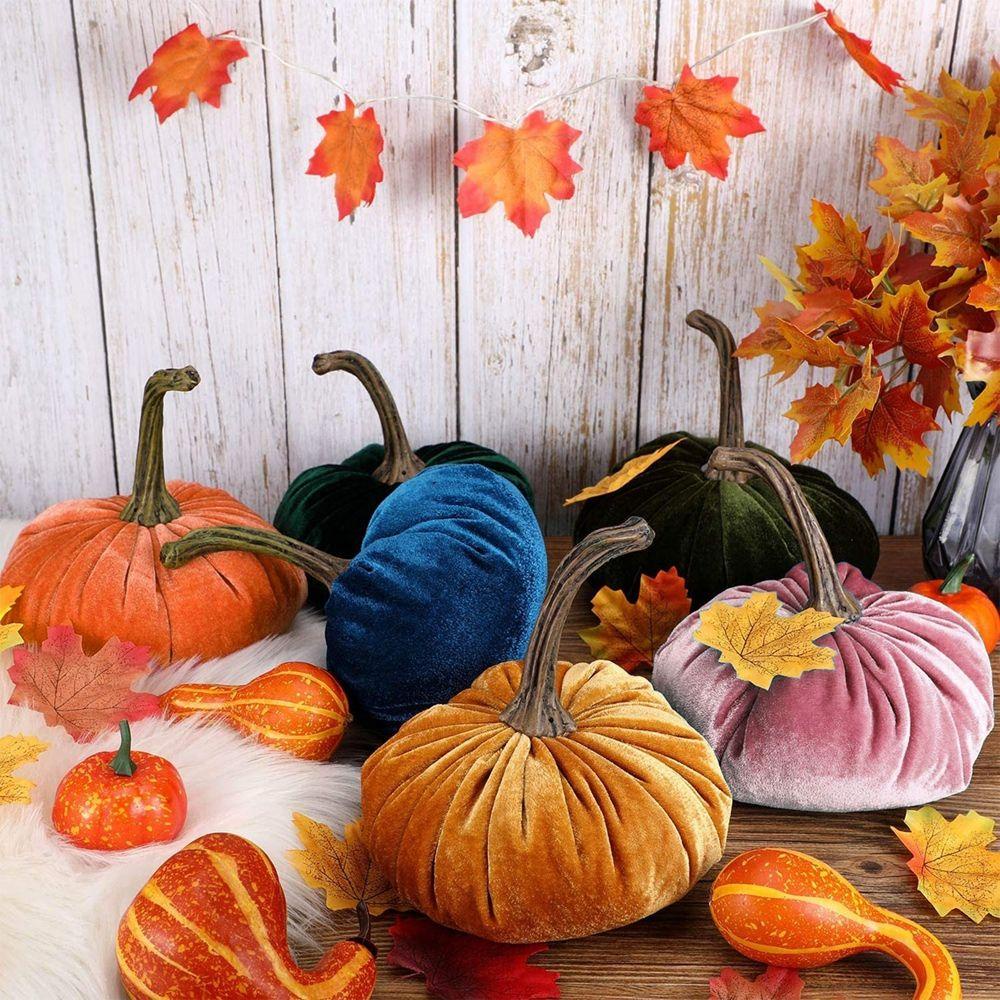 Bí Ngô Nhồi Bông Mềm Mại Trang Trí Halloween