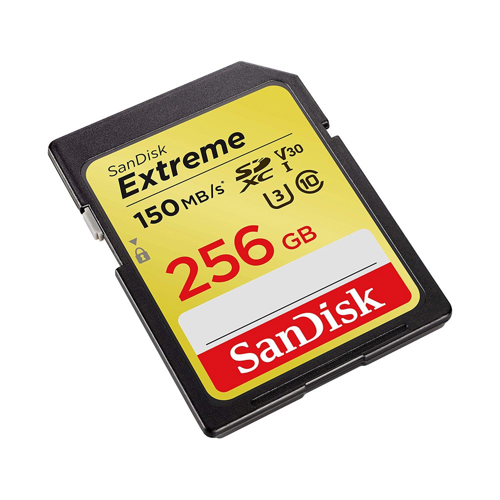 Thẻ nhớ Máy Ảnh SDXC SanDisk Extreme U3 V30 1000x 256GB 150MB/s (Vàng)