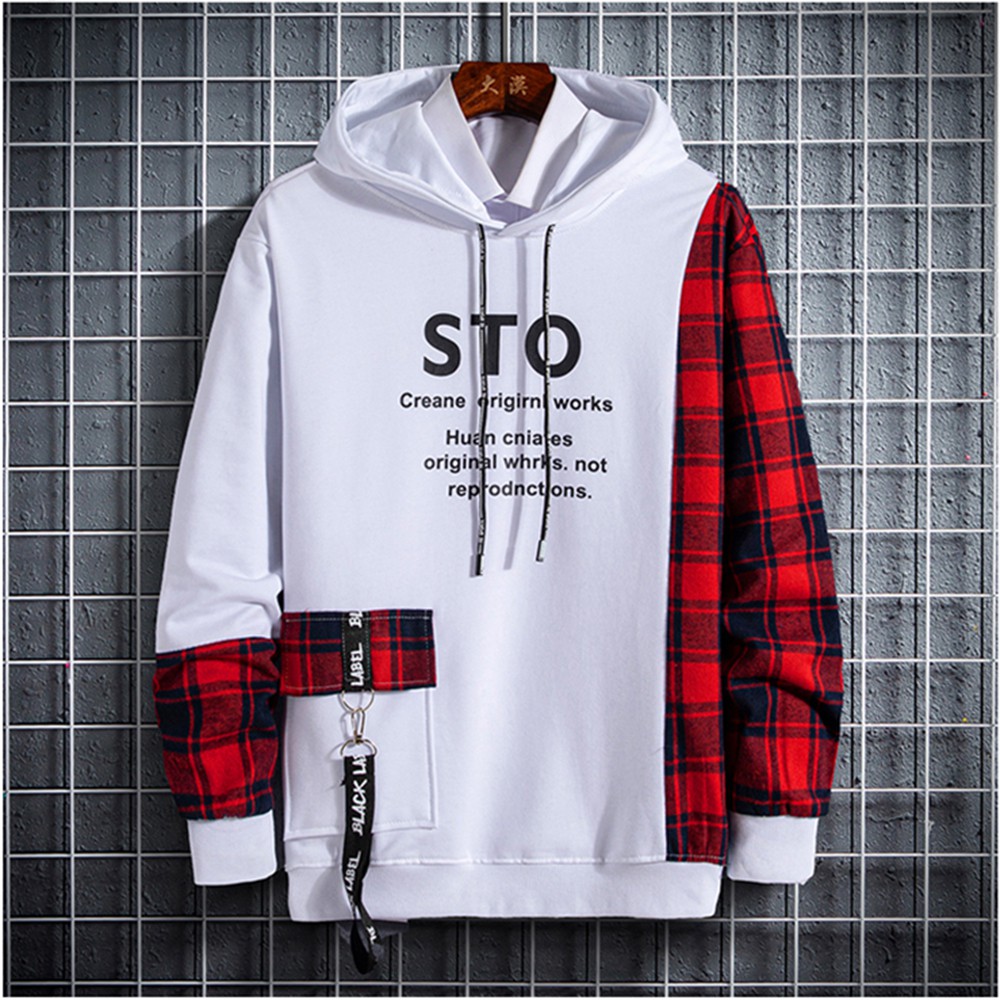 Áo Hoodies Nỉ Nam Thu Đông STO Phối Kẻ Sọc Có Mũ Trùm Đầu Thời Trang ZENKODLMEN AO TOP NAM 122