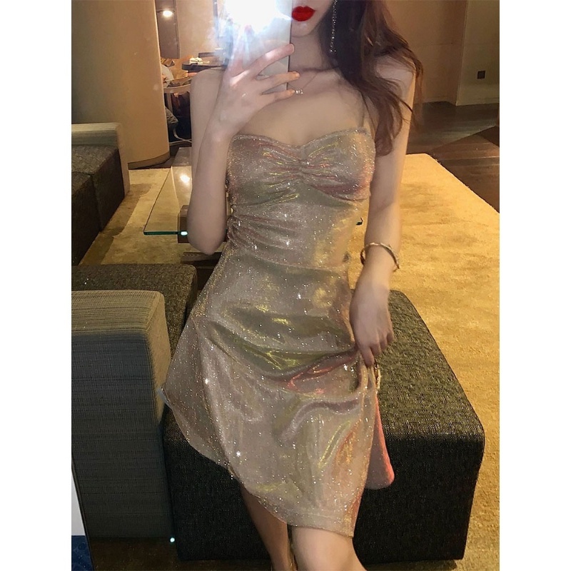 COZOK Váy Không Tay Dáng Ôm Gợi Cảm Thời Trang