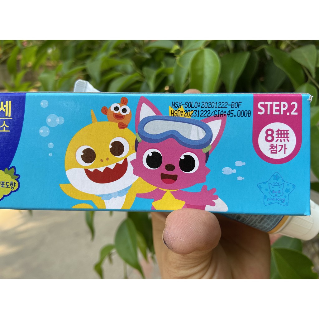 KEM ĐÁNH RĂNG TRẺ EM PERIOE KIDS STEP 2 PINKFONG (3-5 Tuổi)