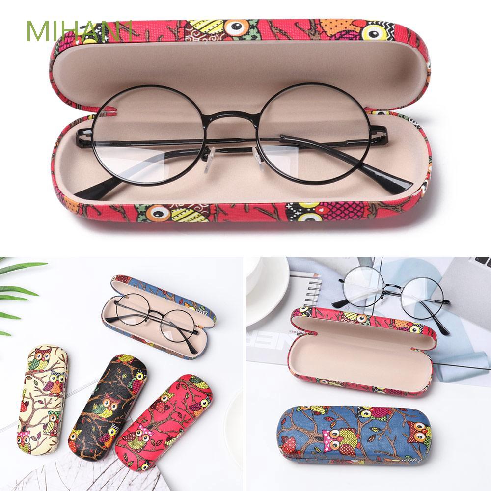 MIHAN1 Portable Hard Frame Cartoon Owl Eyeglass Pouch Waterproof Animal Glasses Case