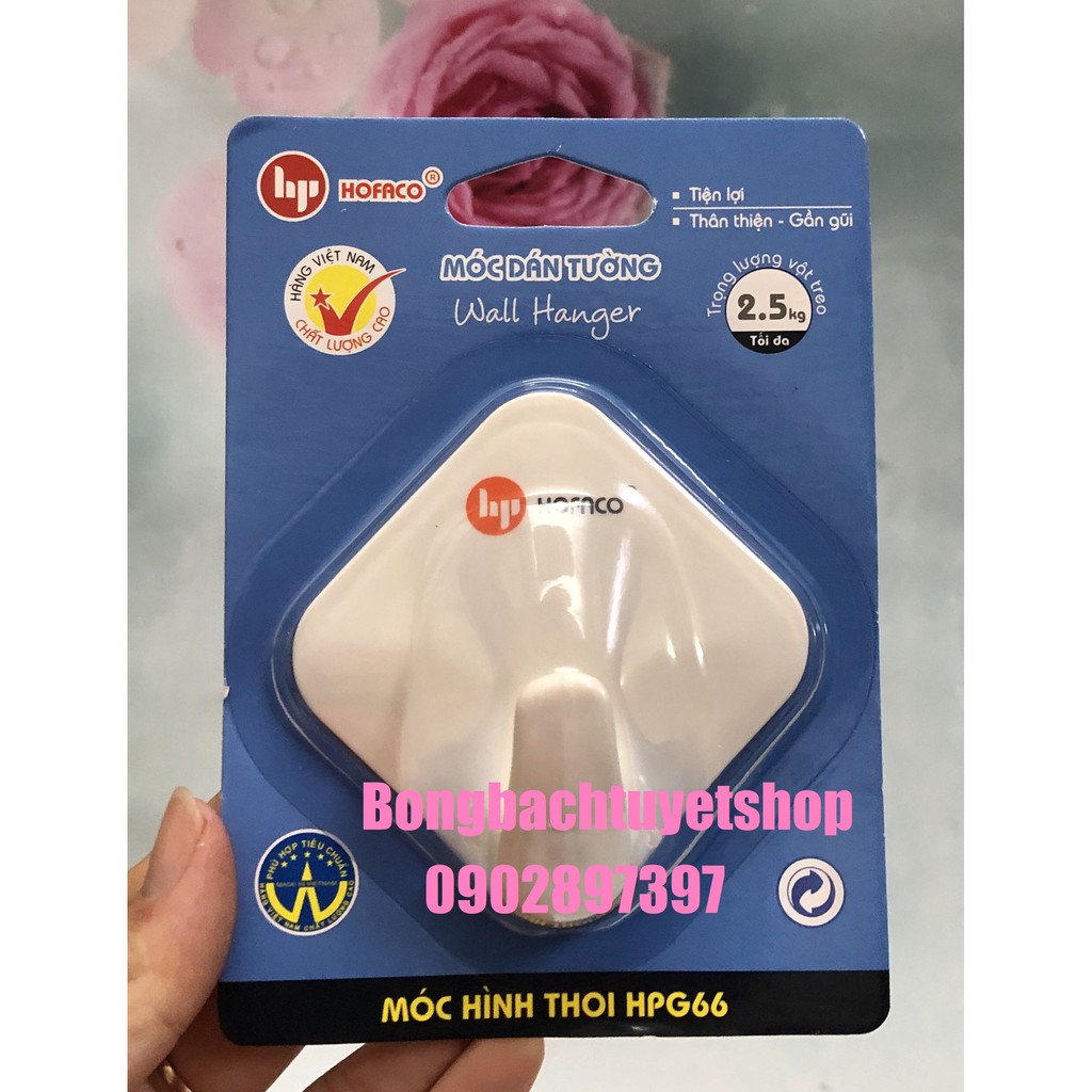 Móc dán tường đa năng - Móc dính treo tường - Móc hình thoi HPG66