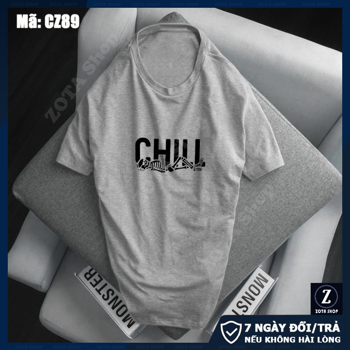  Áo thun nam tay ngắn cổ tròn in 3D Chill chất thun 4 chiều mịn mát CZ89 | BigBuy360 - bigbuy360.vn