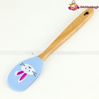 TLB - Vét silicon cán gỗ Breadleaf - hình thỏ