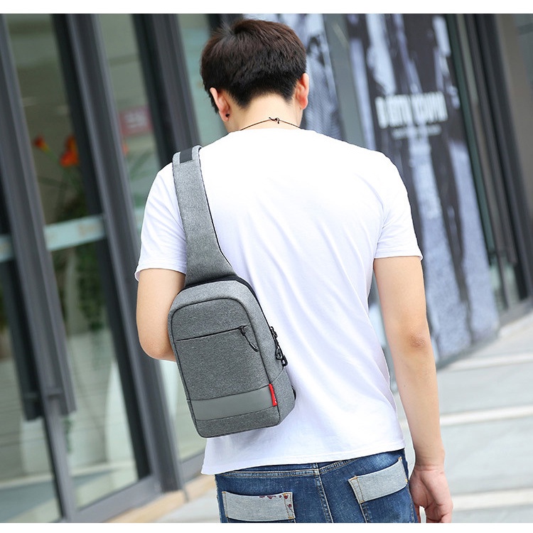 Túi đeo chéo nam nữ, phong cách Hàn Quốc, túi bao tử, đeo ngực, đeo vai, thiết kế nhỏ gọn, phù hợp đi chơi, dạo phố | BigBuy360 - bigbuy360.vn