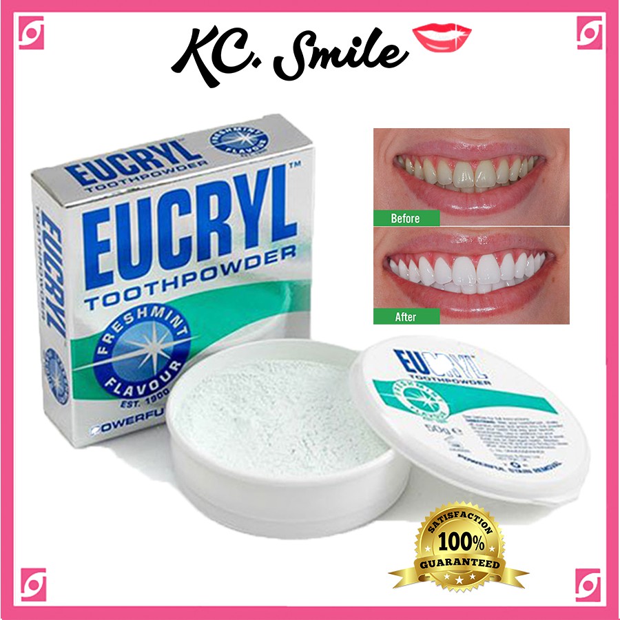 [Chính hãng] Combo Kem đánh răng Eucryl và bột làm trắng răng Eucryl (50g)