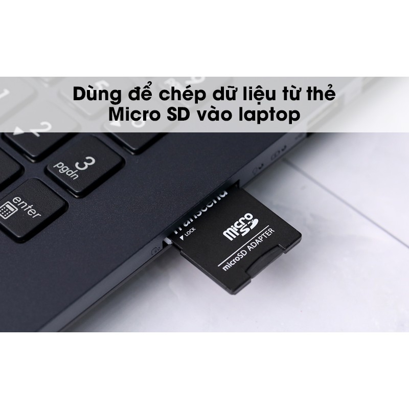 Adapter thẻ nhớ chuyển đổi thẻ Micro SD sang SD - Dùng cho laptop, máy ảnh