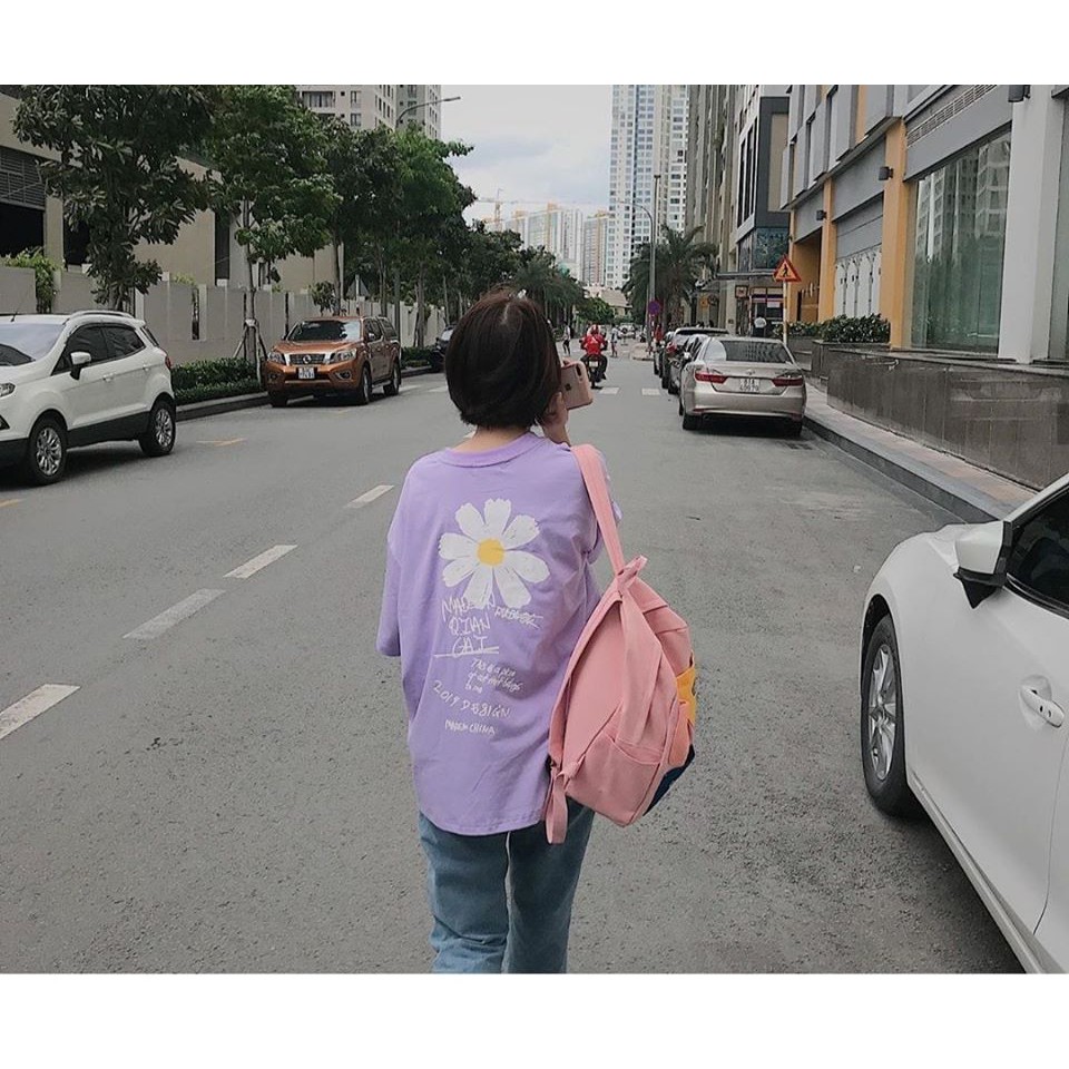 Áo thun tay lỡ KOMBOH phông Unisex nam nữ oversize form rộng HOA CÚC - A07 | BigBuy360 - bigbuy360.vn