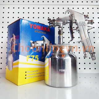Súng phun sơn F75 bình dưới 750cc béc phun 1.5mm - Hàng phổ thông