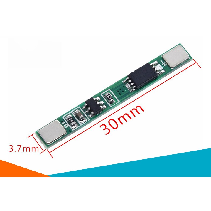 Module Bảo Vệ Quá Dòng Quá Áp Pin 18650 3.7V 3A 1S