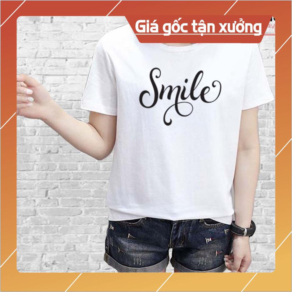 💖FREESHIP💖 12 Màu - Áo thun nữ in hình Smile form rộng hàn quốc MN35 - Tiano Shop