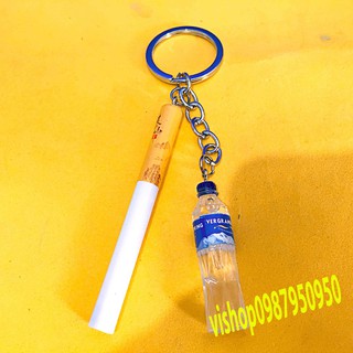 MÓC KHÓA ĐIẾU THUỐC LÁ VÀ CHAI NƯỚC mã DLH98 Hcam kết đẹp